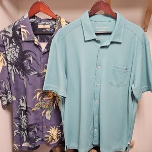 Tommy Bahama Teal and Tropical Design Men's Shirts